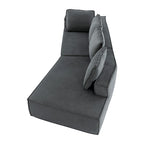 Canapé-lit moderne 4 places gris 125 pour salon, convertible en canapé d'intérieur