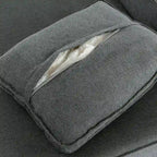 Canapé-lit moderne 4 places gris 125 pour salon, convertible en canapé d'intérieur