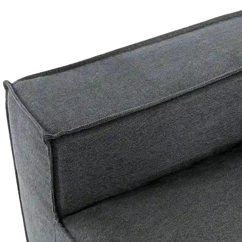 Canapé-lit moderne 4 places gris 125 pour salon, convertible en canapé d'intérieur