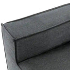 Canapé-lit moderne 4 places gris 125 pour salon, convertible en canapé d'intérieur