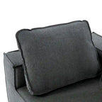 Canapé-lit moderne 4 places gris 125 pour salon, convertible en canapé d'intérieur