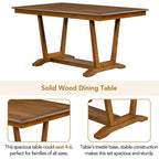 Ensemble de salle à manger en bois 5 pièces comprenant une table rectangulaire de 59 pouces et 4 chaises