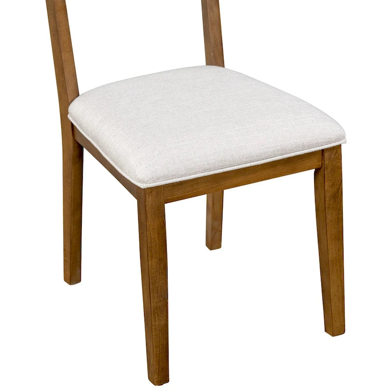 Ensemble de salle à manger en bois 5 pièces comprenant une table rectangulaire de 59 pouces et 4 chaises