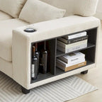 Canapé d'angle modulable en velours côtelé de 102,75 pouces avec rangement