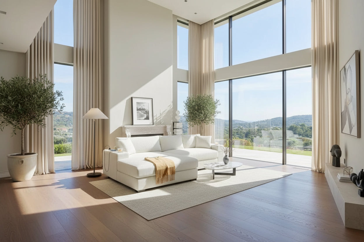 Mirod Large Sectional Sofa with Thick Cushions, and Built-in Cup Holders & Charging Ports