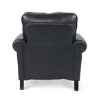 Fauteuil club Dowd en similicuir avec garniture cloutée par Christopher Knight Home