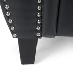 Fauteuil club Dowd en similicuir avec garniture cloutée par Christopher Knight Home