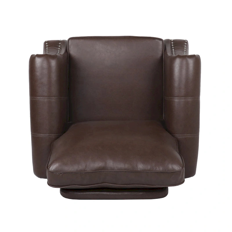 Fauteuil club Dowd en similicuir avec garniture cloutée par Christopher Knight Home