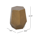 Table d'appoint géométrique en fer martelé Pamsha par Christopher Knight Home