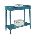 Table d'entrée Convenience Concepts style campagne française, 1 tiroir et étagère