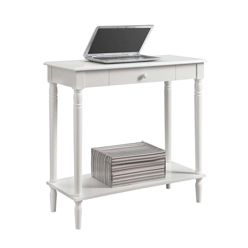 Table d'entrée Convenience Concepts style campagne française, 1 tiroir et étagère