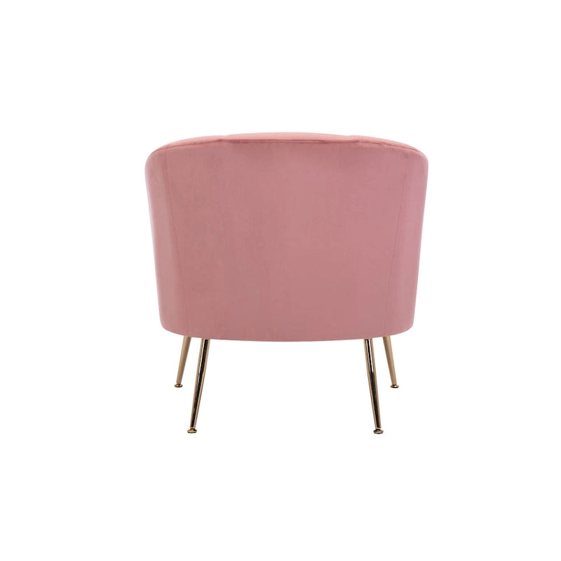 Fauteuil d'appoint Skye en velours capitonné avec pieds chromés de Porthos Home