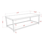 Table basse contemporaine Vandy en bois à une étagère de 47 pouces par Furniture of America
