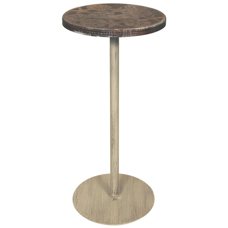 Petite table basse ronde de style côtier