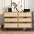 6 drawers Rattan dresser Rattan Drawer,