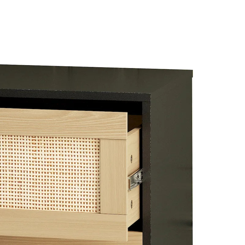 Commode en rotin à 6 tiroirs, tiroir en rotin,