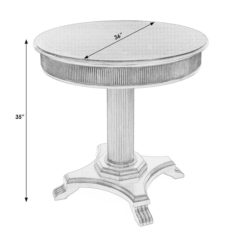 Table d'entrée Ellsworth 36 à piédestal nervuré