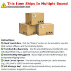 Table de salle à manger extensible ronde en bois massif de 36 pouces avec 2 chaises de salle à manger