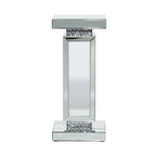 Table d'appoint en verre miroir argenté - Roche River Decor - 30,5 cm x 30,5 cm x 71 cm (L x l x H)