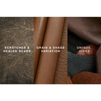 Fauteuil d'appoint en cuir style moderne du milieu du siècle, signé Ashley Puckman - 74 cm (L) x 80 cm (P) x 87 cm (H)