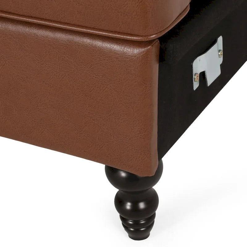 Canapé d'angle Furman contemporain capitonné par Christopher Knight Home