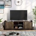 Carson Farmhouse Reclaimed Oak 66-inch 6-Shelf TV Stand