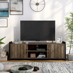 Carson Farmhouse Reclaimed Oak 66-inch 6-Shelf TV Stand