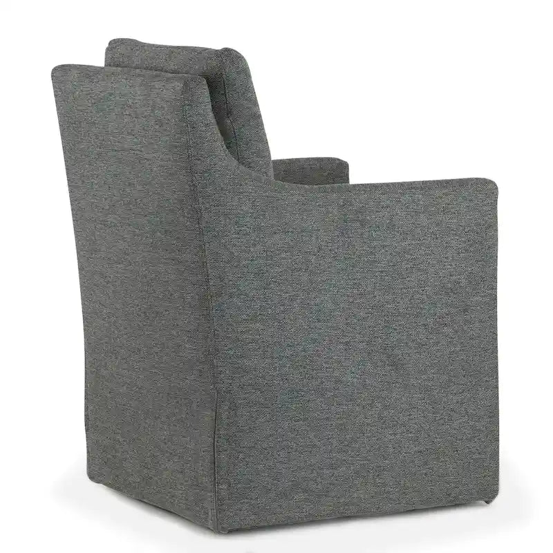 Fauteuil d'appoint Axel en tissu gris avec garniture en duvet