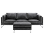 Canapé d'angle en similicuir Morden Fort pour salon