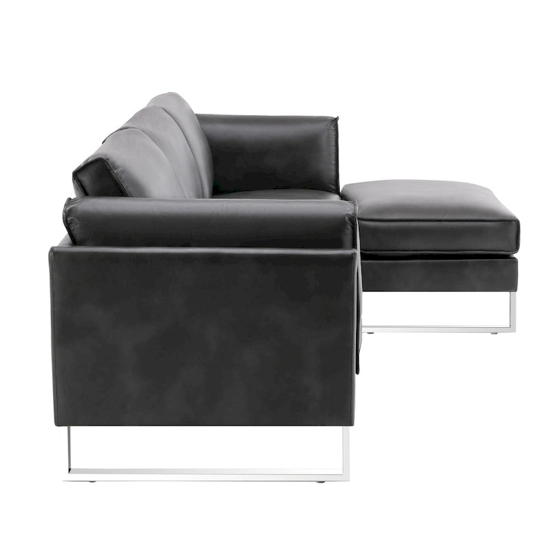 Canapé d'angle en similicuir Morden Fort pour salon