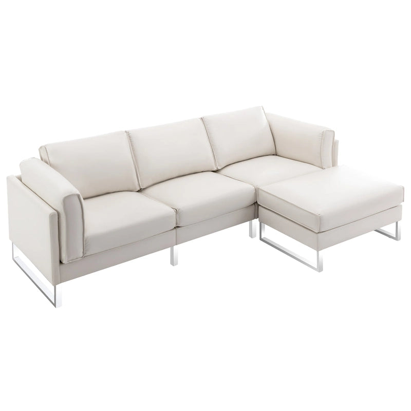 Canapé d'angle en similicuir Morden Fort pour salon