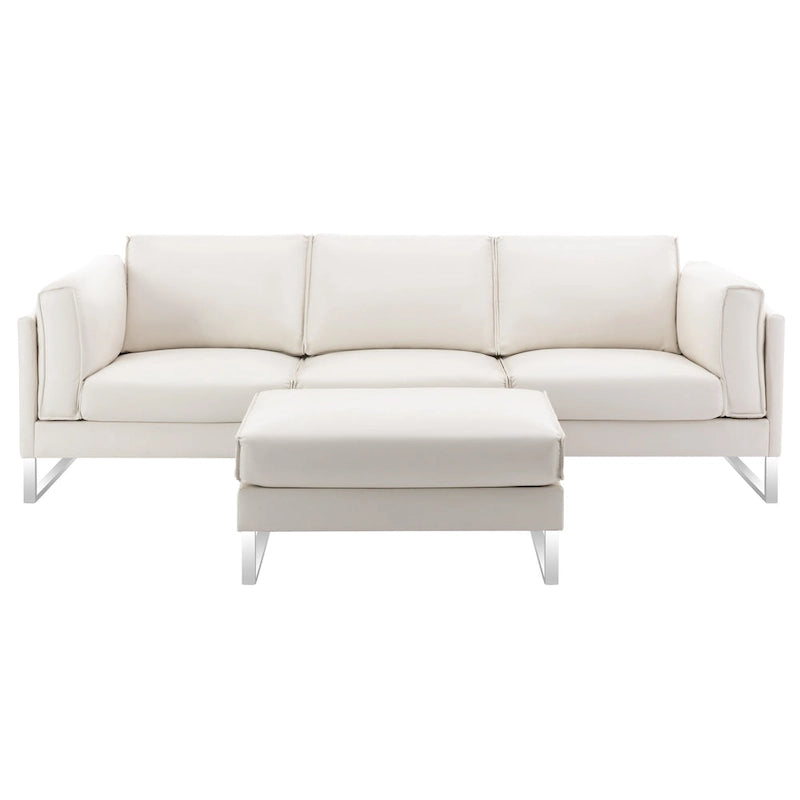 Canapé d'angle en similicuir Morden Fort pour salon