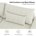 Canapé Conradus Modern surdimensionné 57 pouces à accoudoirs carrés profonds par HULALA HOME