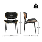 Chaises de salle à manger modernes en bois courbé Art Leon (lot de 2)