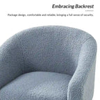 Fauteuil Sheila moderne 30W en boucle avec pieds en bois massif, lot de 2, par HULALA HOME