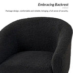 Fauteuil Sheila moderne 30W en boucle avec pieds en bois massif, lot de 2, par HULALA HOME