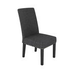 Chaises de salle à manger en tissu Copper Grove Humboldt à garniture cloutée (ensemble de 2)