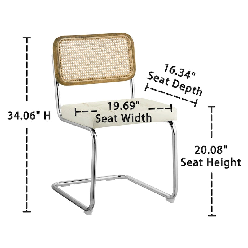 Chaises de salle à manger modernes rembourrées Art Leon (lot de 2)