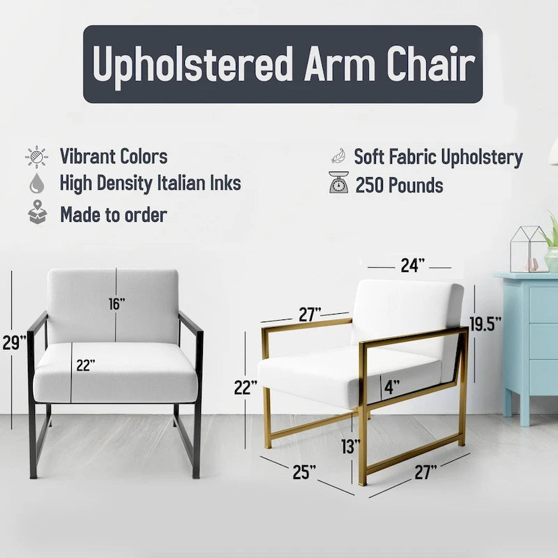 Fauteuil d'appoint rembourré Designart Seastar et Coquillage Bleu II - Style nautique et côtier