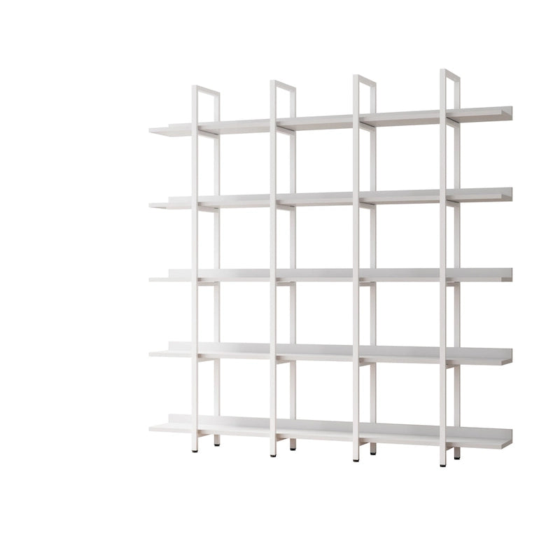 Bibliothèque à 5 niveaux pour bureau à domicile, étagère ouverte