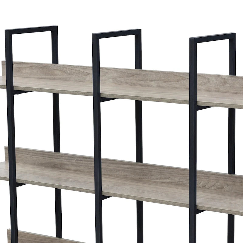 Bibliothèque à 5 niveaux pour bureau à domicile, étagère ouverte