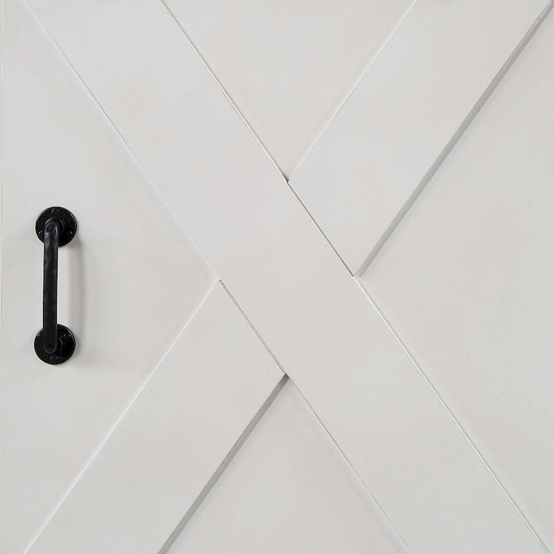 Meuble TV avec cheminée électrique Bridgevine Home de 168 cm (66 pouces) pour téléviseurs jusqu'à 203 cm (80 pouces), finition blanche