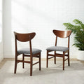 Crosley Landon 2Pc Wood Dining Chairs W/Upholstered Seat - 33.25H x19.75W x 19.75D