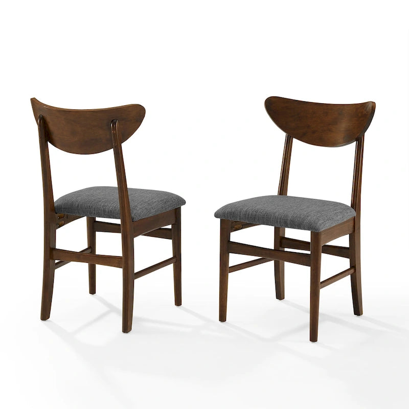 Ensemble de 2 chaises de salle à manger en bois Crosley Landon avec assise rembourrée - 84,4 cm (H) x 50,2 cm (L) x 50,2 cm (P)