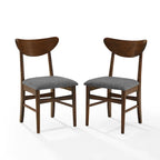 Ensemble de 2 chaises de salle à manger en bois Crosley Landon avec assise rembourrée - 84,4 cm (H) x 50,2 cm (L) x 50,2 cm (P)
