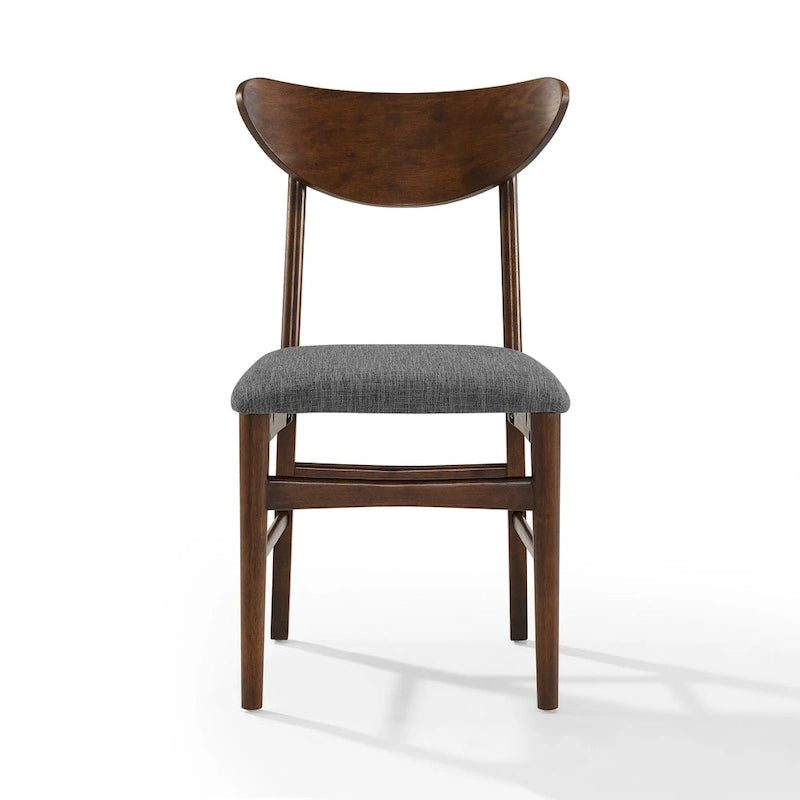 Ensemble de 2 chaises de salle à manger en bois Crosley Landon avec assise rembourrée - 84,4 cm (H) x 50,2 cm (L) x 50,2 cm (P)