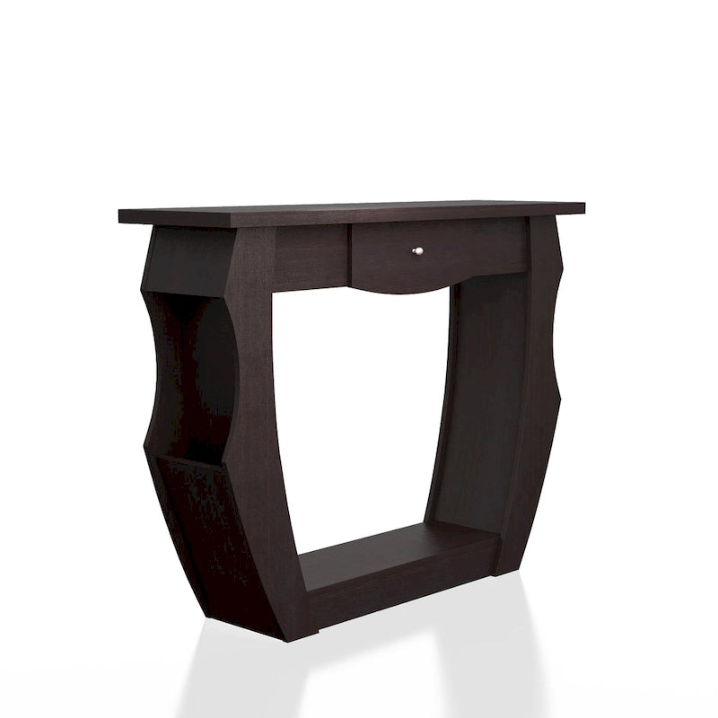 Console Caveline contemporaine en noyer de 99 cm (39 pouces) à 1 tiroir par Furniture of America