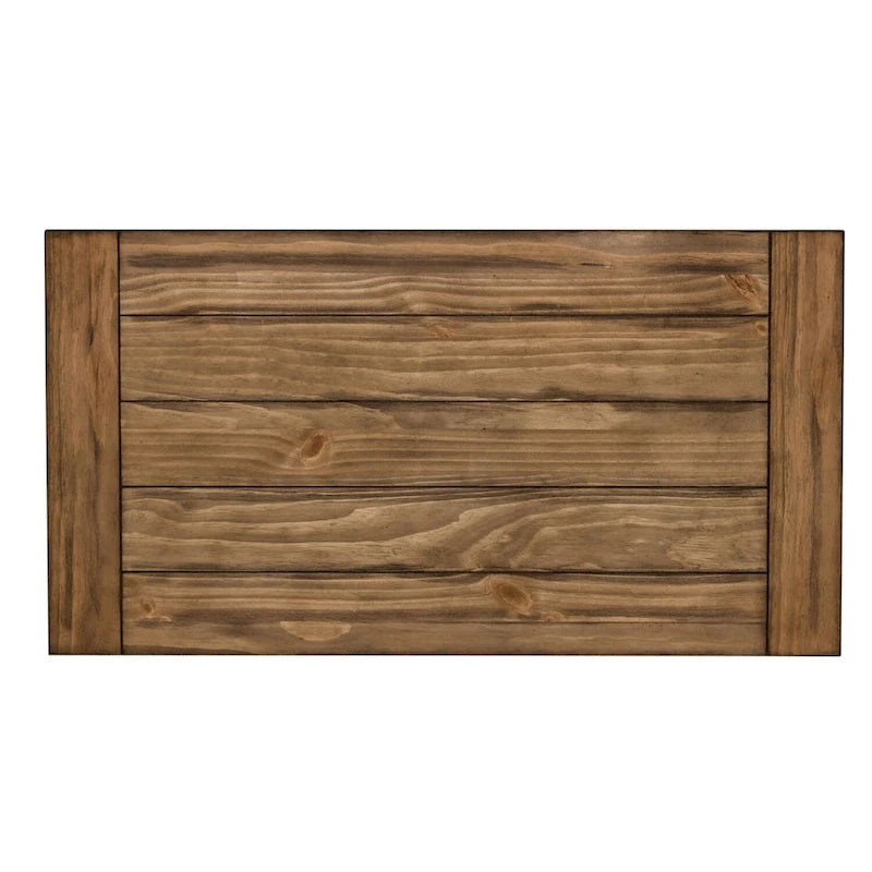 Table basse Morgan Creek Antique White avec accents tabac brossés