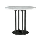 Table de comptoir ronde Centiar blanche/noire
