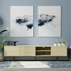 Meuble TV bas Glenwillow Home Atlas 78 x 20, style moderne du milieu du siècle